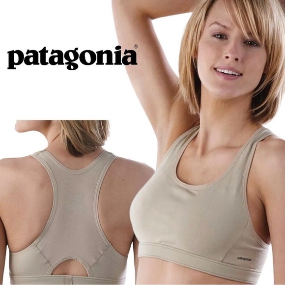Patagonia Capilene Desert Tan Sport Top Sports Bra Women’s Medium No Padding - Picture 6 of 6
